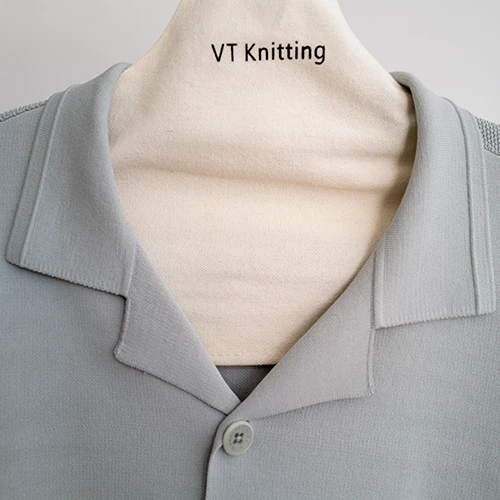 Mens White Knitted Polo Shirt